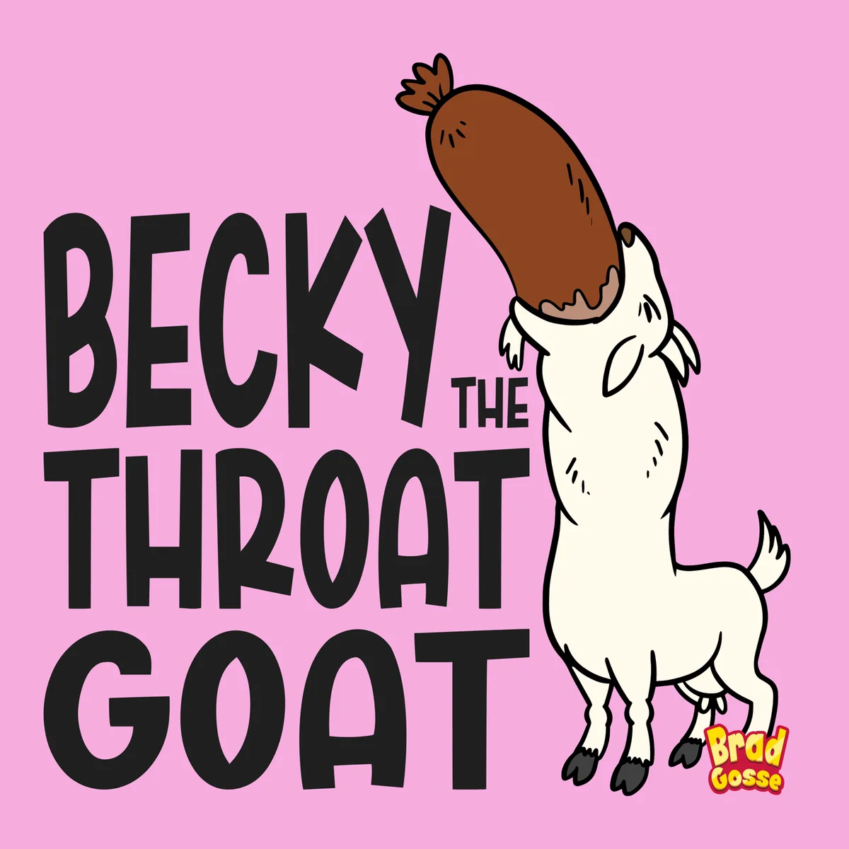 Becky: The Throat Goat book cover, pink